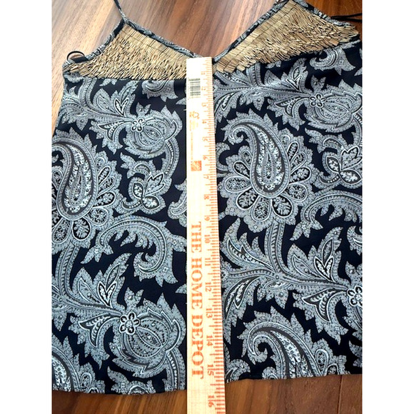 Louis Vuitton Metal Beaded Silk Paisley Printed Tank Top Camisole Women SZ 34 XS - Picture 13 of 16